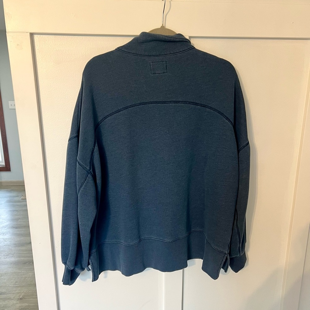 American Eagle Button-Front Navy Pullover Sweatsh… - image 4